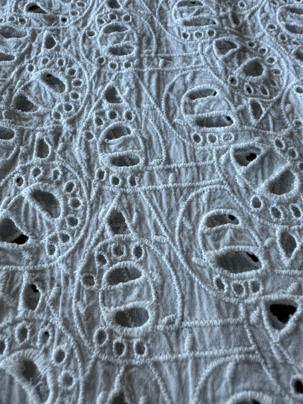 Mediterranean Spanish White Eyelet Dress with Tie Waist Cotton Small/ Medium - Picture 8 of 12